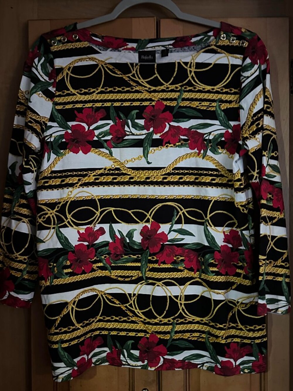 NWT Rafaella Gold Chain Top M